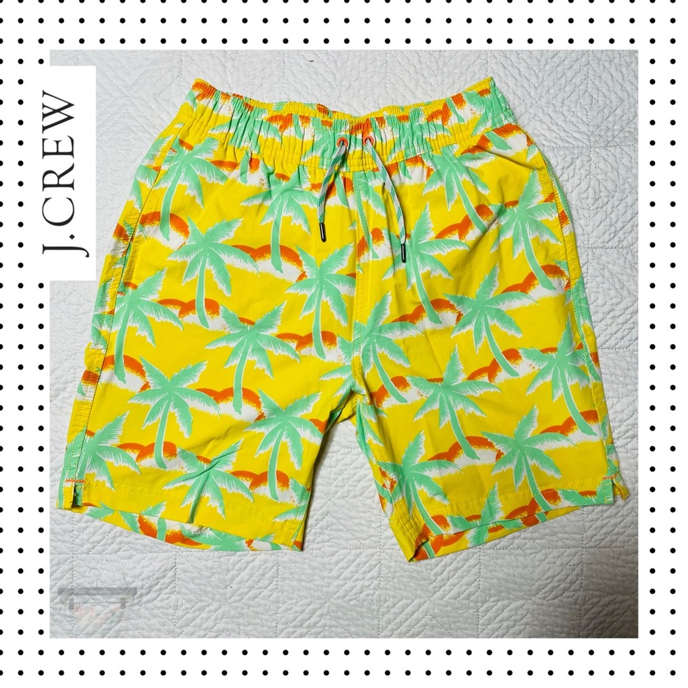 NWOT J.Crew - Boys' Tropical Swim Trunk 14